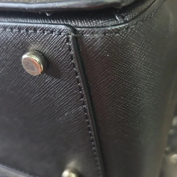 Kate Spade Black Leather Rae Medium Satchel With Crossbody Strap, NWOT - Picture 6 of 11